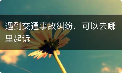 遇到交通事故纠纷，可以去哪里起诉