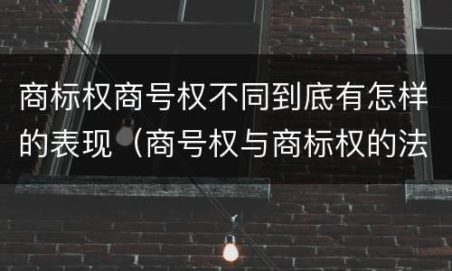 商标权商号权不同到底有怎样的表现（商号权与商标权的法律冲突与解决）