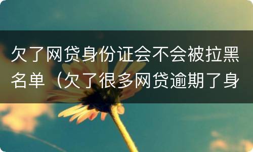 欠了网贷身份证会不会被拉黑名单（欠了很多网贷逾期了身份证还能用吗）