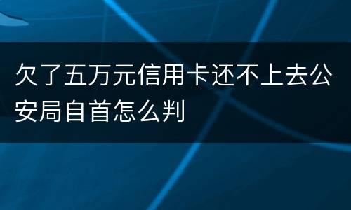 欠了五万元信用卡还不上去公安局自首怎么判
