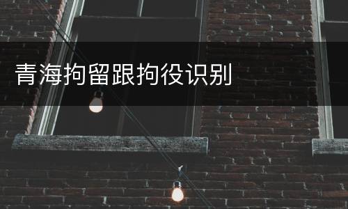 青海拘留跟拘役识别