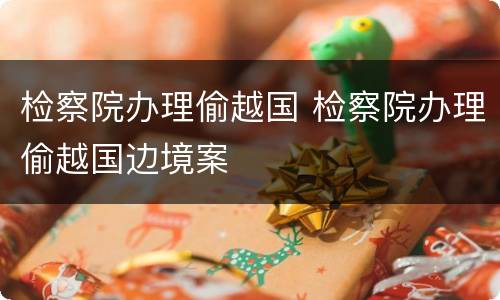 检察院办理偷越国 检察院办理偷越国边境案