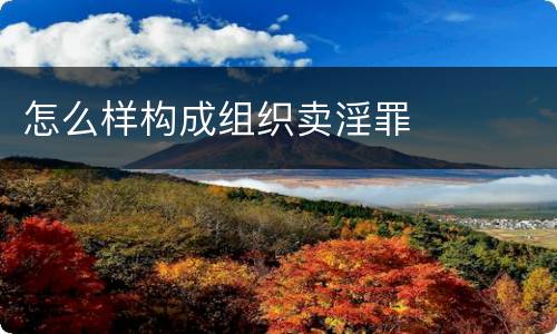 怎么样构成组织卖淫罪