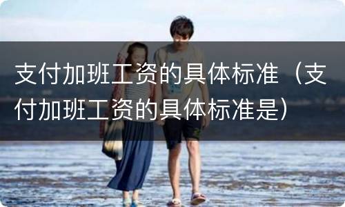 支付加班工资的具体标准（支付加班工资的具体标准是）