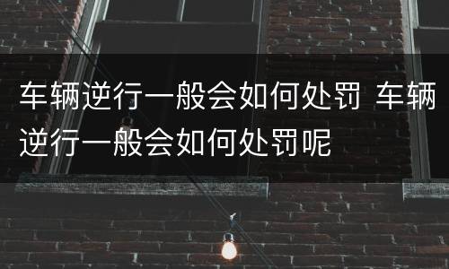 车辆逆行一般会如何处罚 车辆逆行一般会如何处罚呢