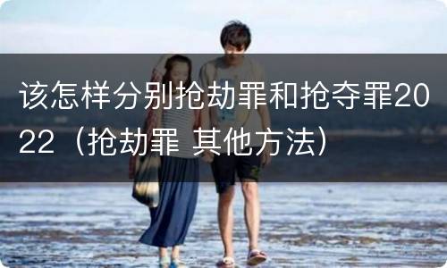 该怎样分别抢劫罪和抢夺罪2022（抢劫罪 其他方法）
