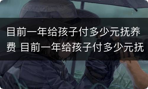 目前一年给孩子付多少元抚养费 目前一年给孩子付多少元抚养费合适