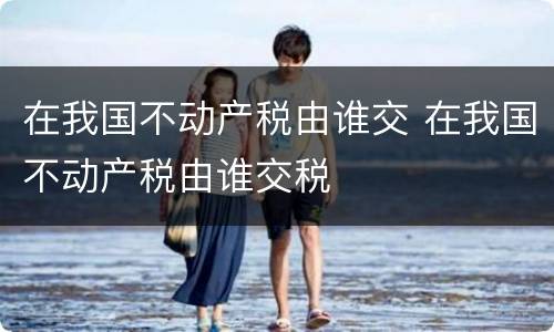 在我国不动产税由谁交 在我国不动产税由谁交税