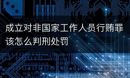 成立对非国家工作人员行贿罪该怎么判刑处罚