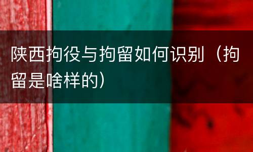 陕西拘役与拘留如何识别（拘留是啥样的）