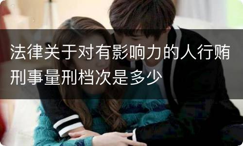 法律关于对有影响力的人行贿刑事量刑档次是多少