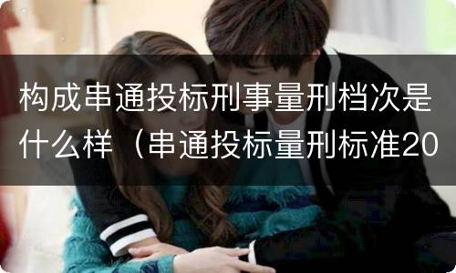 构成串通投标刑事量刑档次是什么样（串通投标量刑标准2020）