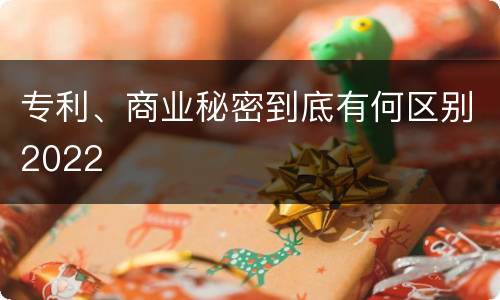 专利、商业秘密到底有何区别2022