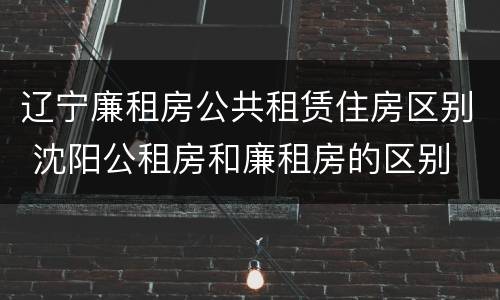 辽宁廉租房公共租赁住房区别 沈阳公租房和廉租房的区别