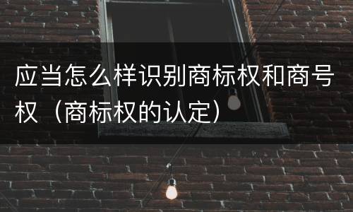 应当怎么样识别商标权和商号权（商标权的认定）