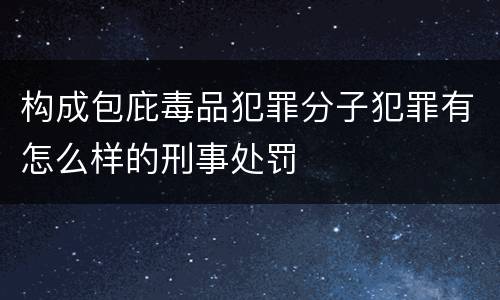 构成包庇毒品犯罪分子犯罪有怎么样的刑事处罚