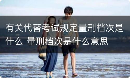 有关代替考试规定量刑档次是什么 量刑档次是什么意思