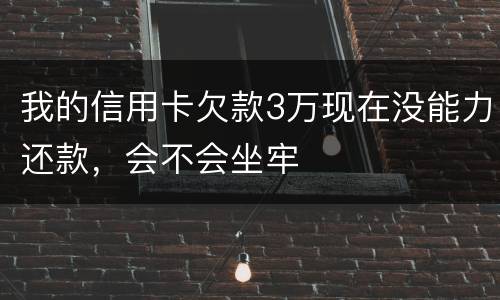 我的信用卡欠款3万现在没能力还款，会不会坐牢