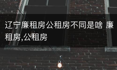 辽宁廉租房公租房不同是啥 廉租房,公租房