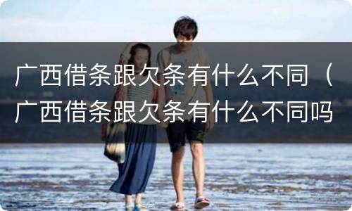 广西借条跟欠条有什么不同（广西借条跟欠条有什么不同吗）