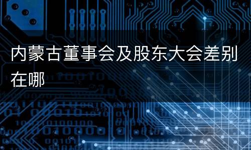 内蒙古董事会及股东大会差别在哪