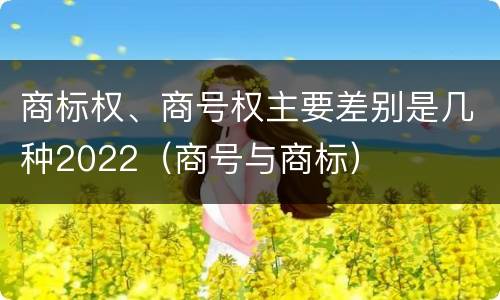 商标权、商号权主要差别是几种2022（商号与商标）