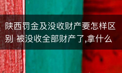 陕西罚金及没收财产要怎样区别 被没收全部财产了,拿什么交罚金