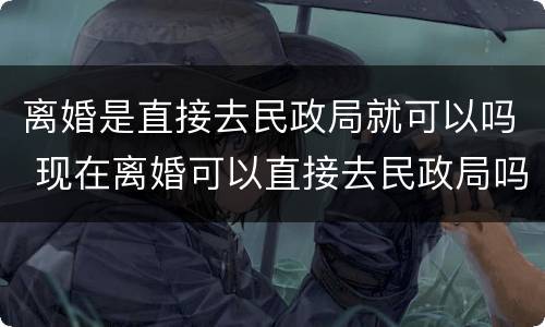 离婚是直接去民政局就可以吗 现在离婚可以直接去民政局吗
