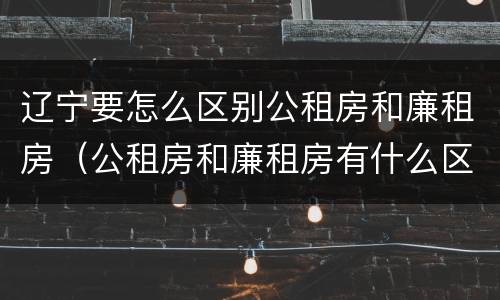辽宁要怎么区别公租房和廉租房（公租房和廉租房有什么区别,哪个更好点）