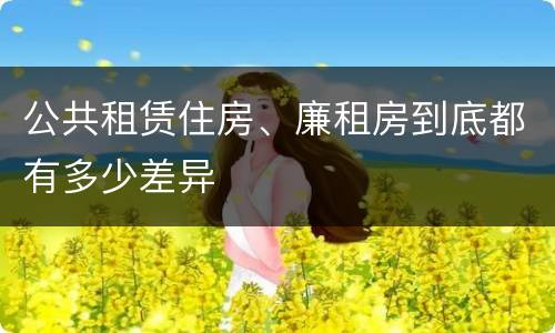 公共租赁住房、廉租房到底都有多少差异