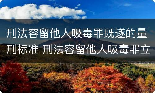 刑法容留他人吸毒罪既遂的量刑标准 刑法容留他人吸毒罪立案标准