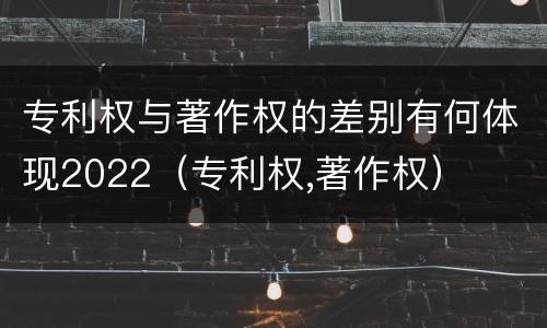 专利权与著作权的差别有何体现2022（专利权,著作权）