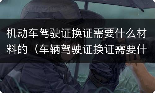 机动车驾驶证换证需要什么材料的（车辆驾驶证换证需要什么资料）