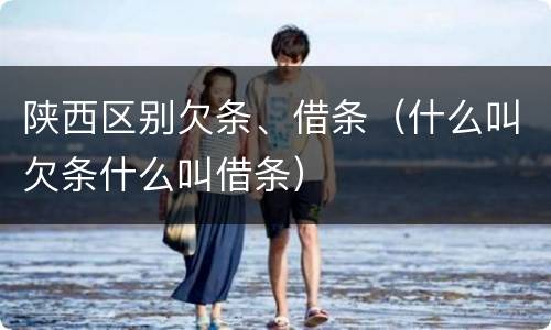 陕西区别欠条、借条（什么叫欠条什么叫借条）
