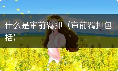 什么是审前羁押（审前羁押包括）