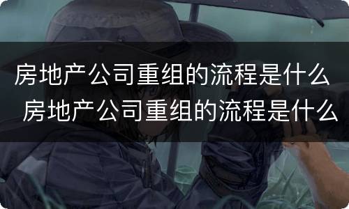 房地产公司重组的流程是什么 房地产公司重组的流程是什么呢