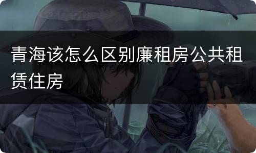 青海该怎么区别廉租房公共租赁住房