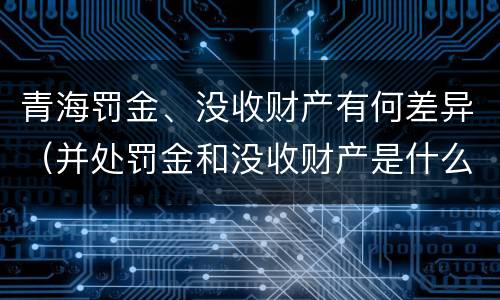 青海罚金、没收财产有何差异（并处罚金和没收财产是什么意思）