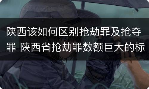 陕西该如何区别抢劫罪及抢夺罪 陕西省抢劫罪数额巨大的标准