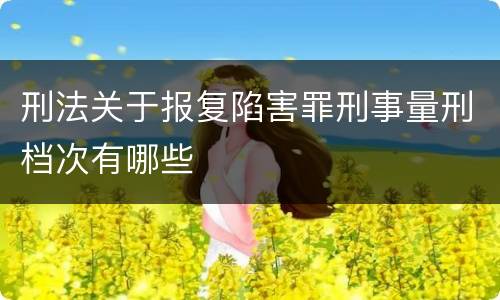 刑法关于报复陷害罪刑事量刑档次有哪些