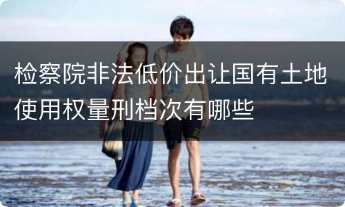 检察院非法低价出让国有土地使用权量刑档次有哪些