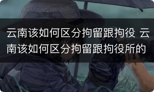 云南该如何区分拘留跟拘役 云南该如何区分拘留跟拘役所的区别