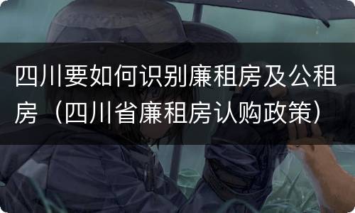 四川要如何识别廉租房及公租房（四川省廉租房认购政策）