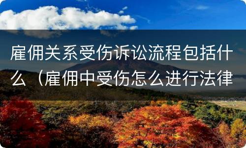 雇佣关系受伤诉讼流程包括什么（雇佣中受伤怎么进行法律赔偿）