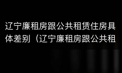 辽宁廉租房跟公共租赁住房具体差别（辽宁廉租房跟公共租赁住房具体差别在哪）