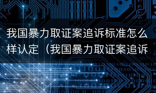 我国暴力取证案追诉标准怎么样认定（我国暴力取证案追诉标准怎么样认定的）