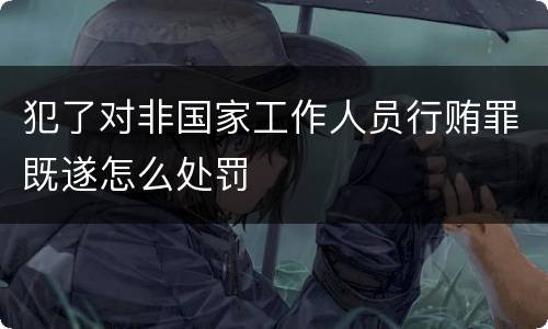 犯了对非国家工作人员行贿罪既遂怎么处罚