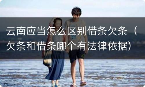 云南应当怎么区别借条欠条（欠条和借条哪个有法律依据）