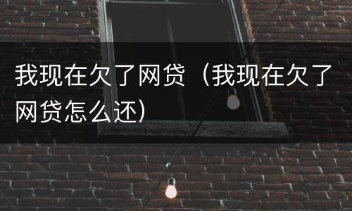 我现在欠了网贷（我现在欠了网贷怎么还）