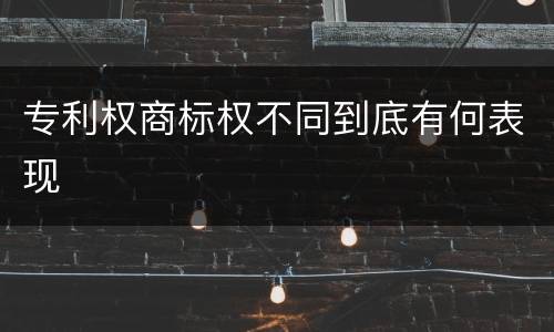 专利权商标权不同到底有何表现